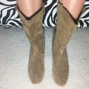 Suede Cowboy Boots